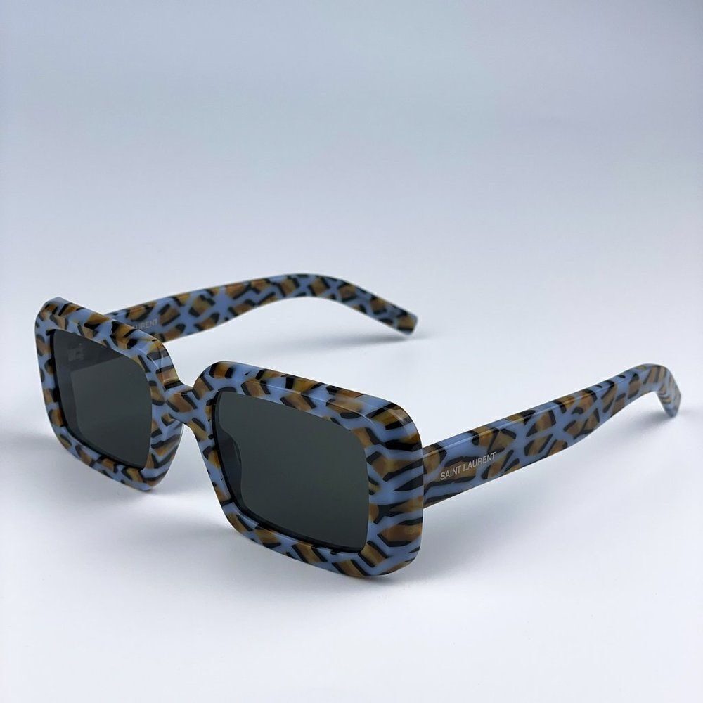 SALE! NEW Saint Laurent SL534 SUNRISE 008 Violet Rectangle Unisex Sunglasses - Picture 5 of 12
